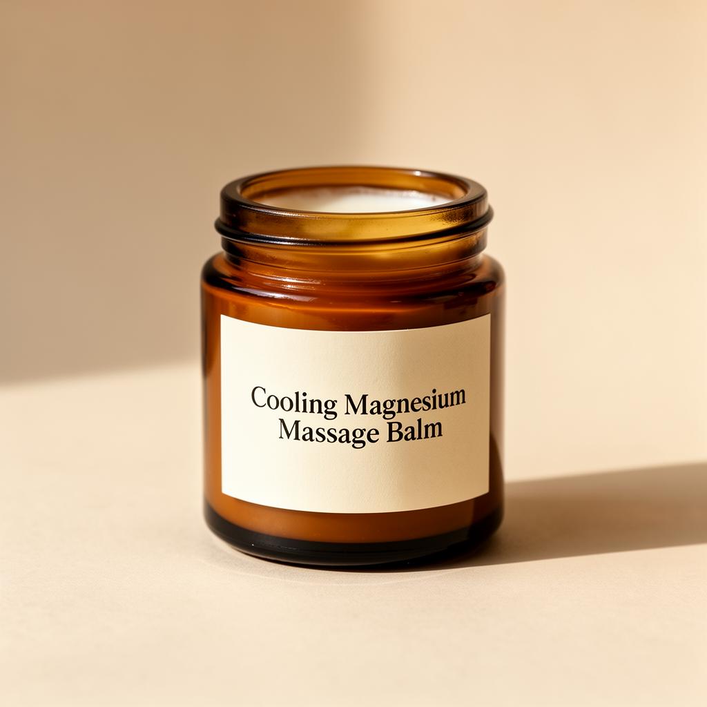 Cooling magnesium relief balm jar